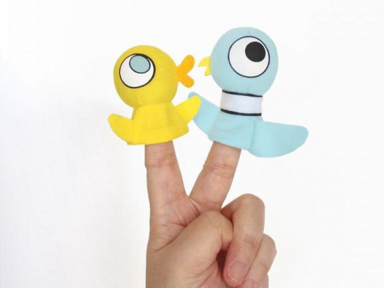 Pigeon and Duckling Finger Puppets