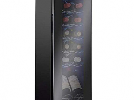 Ivation 12 Bottle Compressor Wine Cooler Refrigerator w/Lock | Large Freestanding Wine Cellar