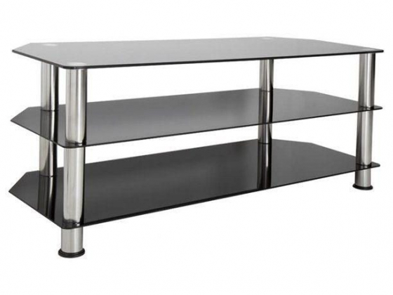 AVF Group Classic Corner Glass TV Stand for Up to 55" Screen Size, Black