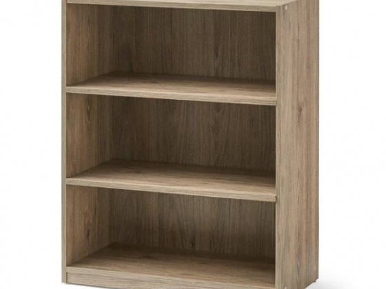 Mainstays 31" 3 Shelf Bookcase, Rustic Oak