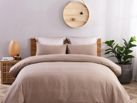 3 Piece Duvet Cover Set Solid Washed Microfiber Duvet Cover And Two Shams, Queen