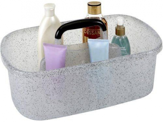 Simplify Granite Look Shower Caddy in Grey