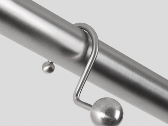 Better Homes & Gardens Metal Ball Shower Curtain Hooks, Set of 12