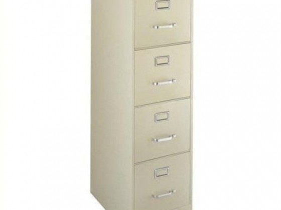 Hirsh Industries 22 - inch Deep 4 - Drawer, Letter - Size Vertical File Cabinet, Putty