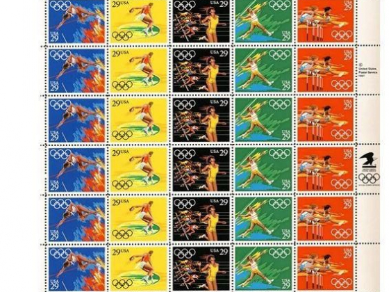 Olympics Track & Field 1991 Collectible Stamp Sheet Scott 2553-57