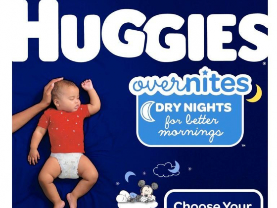 Huggies Overnites Nighttime Baby Diapers, Size 4, 58 Ct