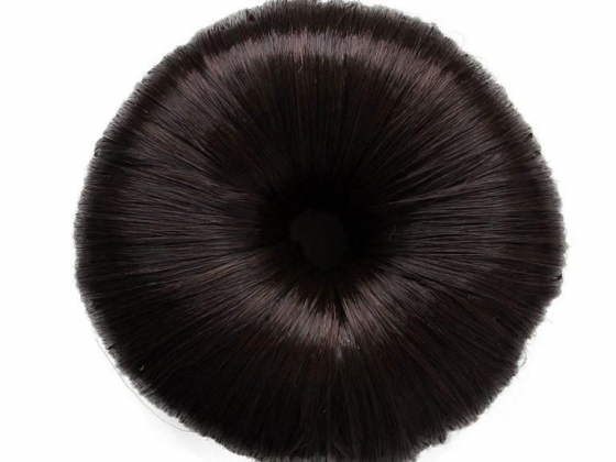 Hair Donut Up Do Hair Ring Hairstyler Bun creator Bridal Hair Piece (Brown)