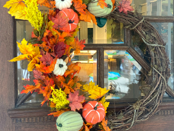 22" Pumpkin Spice Handmade Fall Wreath