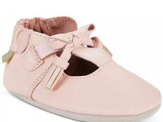 Robeez Baby Girls Meghan Pink Soft Sole Shoes