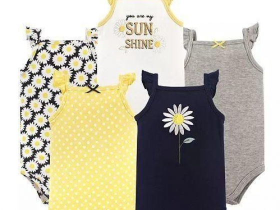 Hudson Baby Sleeveless Bodysuits, 5-Pack, 0-24 Months