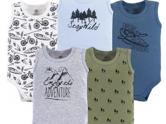 Yoga Sprout Sleeveless Bodysuits, 5-Pack, 0-24 Months