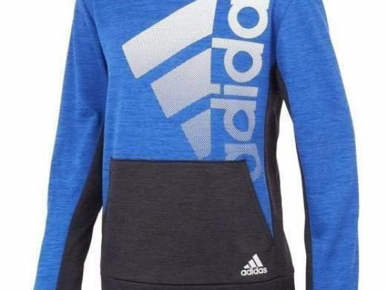 Adidas Big Boys Colorblock Melange Pullover Hoodie