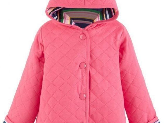 First Impressions Baby Girls Striped Quilted Jacket, Created for Macy's
