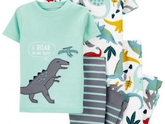 Carter's Baby Boys 4-Piece Dinosaur Snug Fit Cotton Pajama