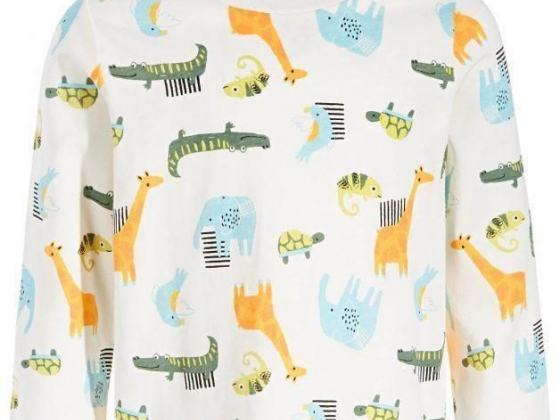 First Impressions Baby Boys Long-Sleeve Animal-Print Cotton T-Shirt, Created for Macy's