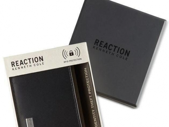 Kenneth Cole Reaction Men's Leather Nappa RFID Extra-Capacity Slimfold Wallet