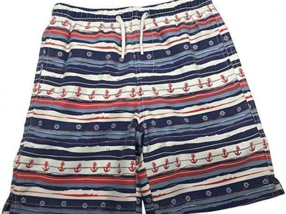 Little Boys Quick Dry Beach Board Shorts Swim Trunk Swimsuit Beach Shorts With Mesh Lining (Light Bl