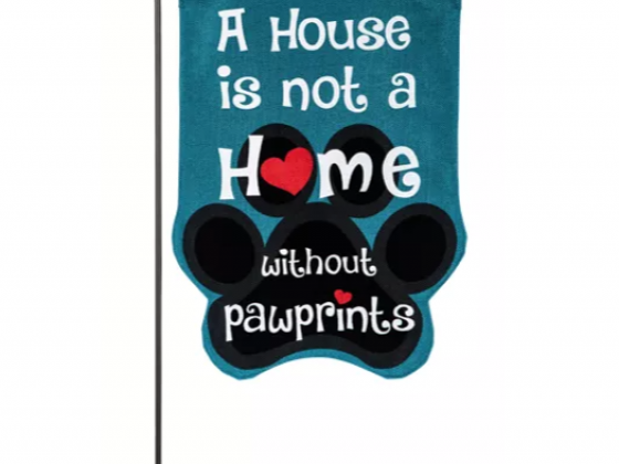 Evergreen Without Paw Prints Burlap Garden Flag