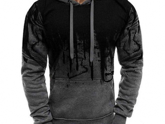 Diconna Mens Long Sleeve Warm Hoodie Hoody Casual Sweatshirt Jumper Jacket Coat Top