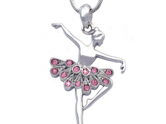 cocojewelry Ballerina Ballet Dancer Dancing Girl Pendant Necklace Jewelry