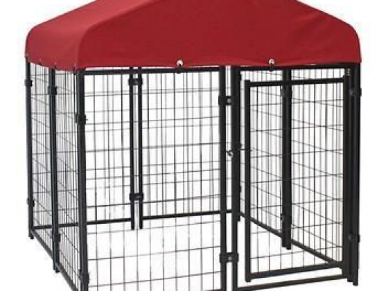 Lucky Dog Pet Resort Kit 4'x 4' with Sunbrella Roof Cover