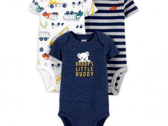 Child of Mine by Carter's Baby Boy Bodysuits, 3 Pack, Preemie-24 Months