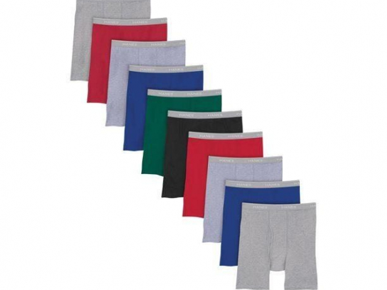 Hanes Men's Super Value Pack Assorted Boxer Briefs, 10 Pack