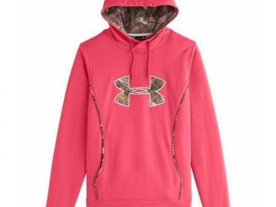 Under Armour Cold Gear Ladies Storm Water Resistant Hoodie Neon Pink L
