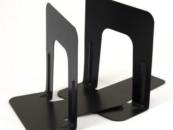 Officemate 5-inch Standard Steel Bookends, 1 Pair, Black (93021)