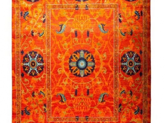 Solo Rugs One-of-a-kind Suzani Hand-knotted Area Rug 9' x 12'