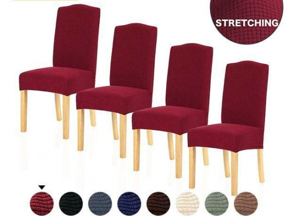 Chair Slipcover, AUCHEN Dining Chair Covers Set of 4, Parsons Chair Slipcover Chair Covers for Dinin