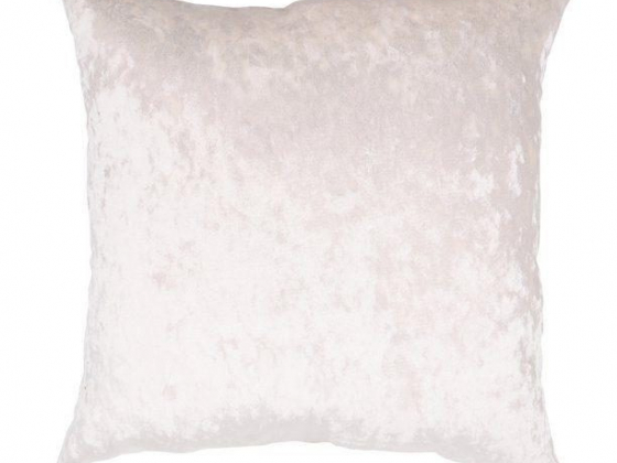 Mainstays Crushed Velvet Square Decorative Pillow, 18" x 18", Cream