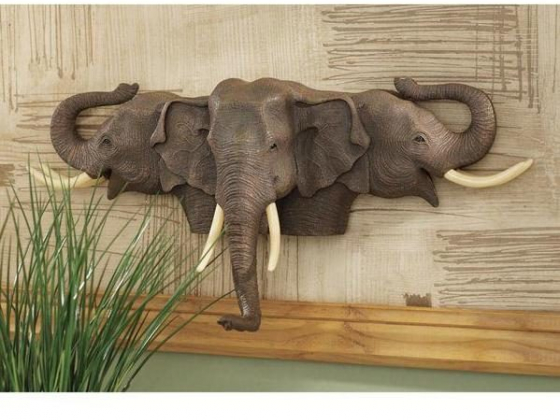 Design Toscano Raised Expectations Elephant Wall Sculpture