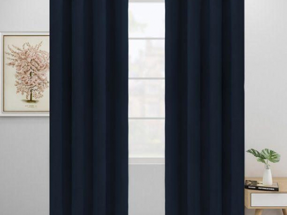 Easy-Going Thermal Insulated Blackout Curtains for Bedroom, Set of 2 Panels, Navy, 52 x 84 inch