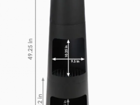Sunnydaze Decor 49.25-in H x 14.25-in D x 14.25-in W Black Steel Chiminea