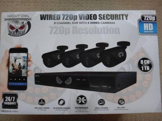 Night Owl HD Video Security System 8CH 1TB HDD 4 camera 720p