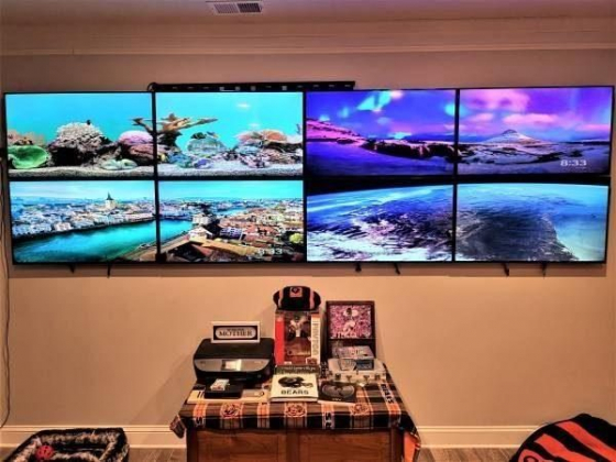 Huge Big Screen TV Video Wall! 150" Sports Bar Quality 4 ur Man Cave!