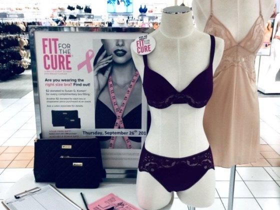 Wacoal Fit for the Cure Event on September 23rd at the Belk in Gainesville