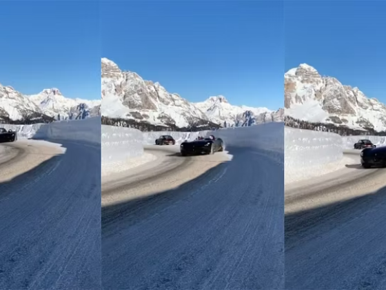 Ferrari Monza SP2 Driver Makes Snow Drifting Look Easy