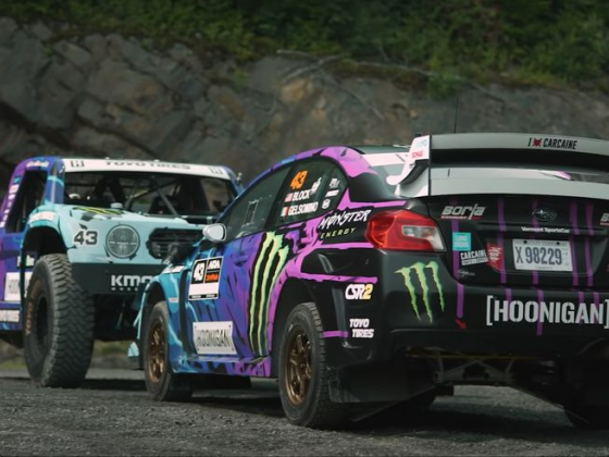 Watch Ken Block Pit His Subaru WRX STI Rally Car against His Trophy Truck