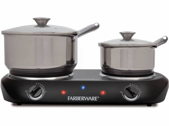 Farberware Royalty 1800 W Double Burner Black Electric Cooktop, 1 Each