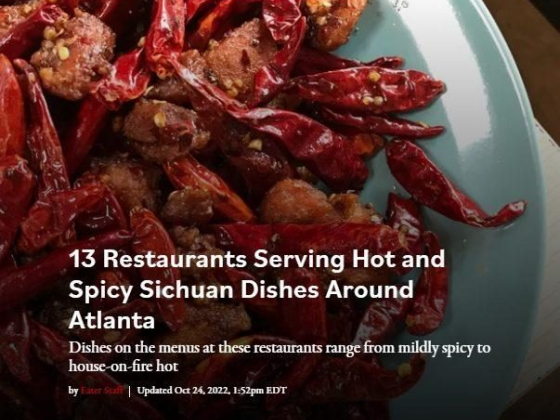 13 Restaurants Serving Hot and Spicy Sichuan Dishes Around Atlanta