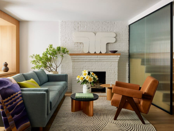 An Upper West Side Home With Wallpaper Murals and Terrazzo Everywhere