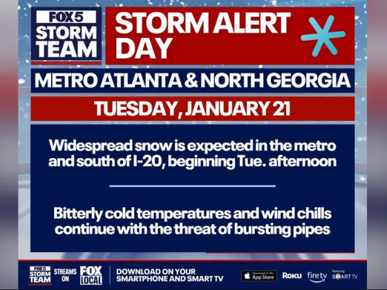Will it snow again in Atlanta? Storm Alert Day declared for Tuesday in North Georgia