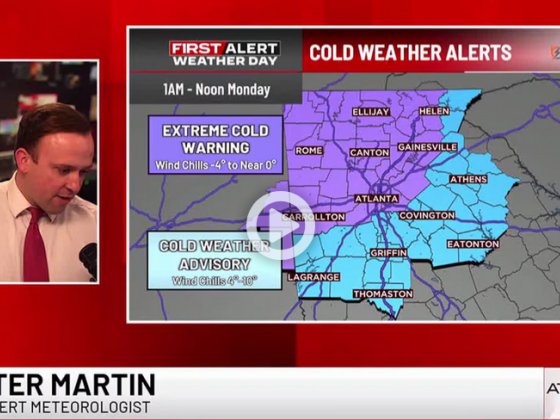First-ever Extreme Cold Warning issued for Metro Atlanta, North Georgia