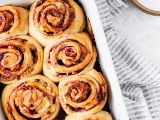 Brie, Cheddar and Jam Sweet Rolls