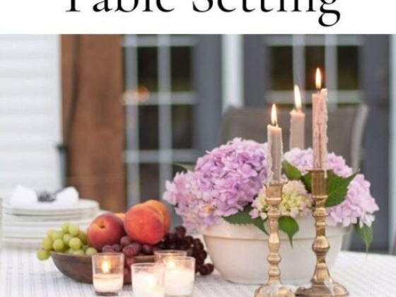 A Casual and Easy Outdoor Summer Table Setting With Hydrangeas