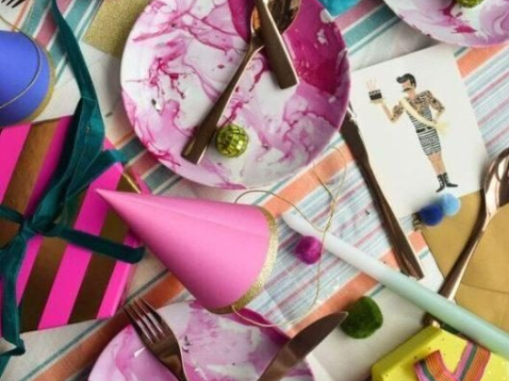 DIY Marbleized Plates