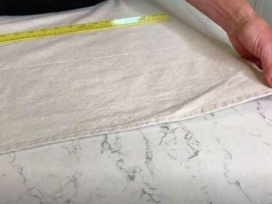 Stamp Your Way to a Beautiful Drop Cloth Rug