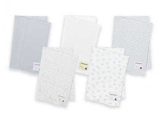 Burt's Bees Baby® 5-Pack Organic Cotton Burp Cloths in Blue